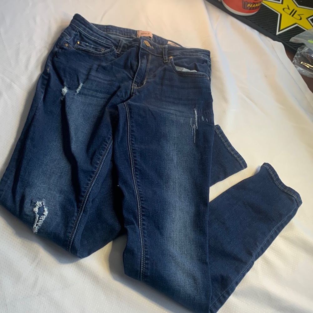 Only Blue Denim Jeans Carmen Regular Skinny 28/32